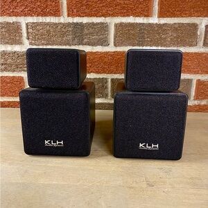 KLH TW-09B Satellite Speakers Swiveling Black 100W 8 Ohms Tested
